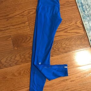 lululemon cobalt blue zipper pants